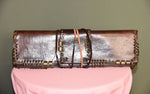 Load image into Gallery viewer, YSL BY TOM FORD PIERCED LEATHER SAFARI CLUTCH
