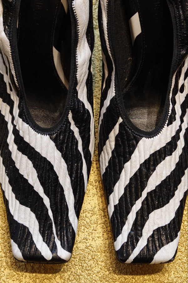 Zebra Print Slingback Heels