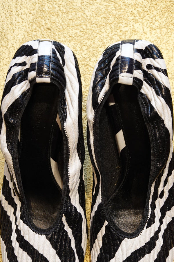Zebra Print Slingback Heels