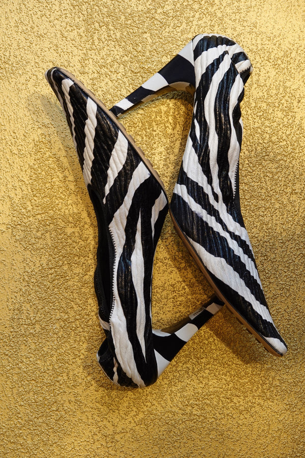 Zebra Print Slingback Heels