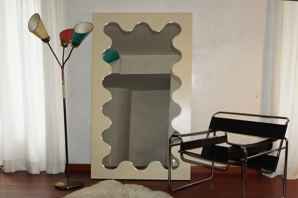 Curvy Wood Full-Length Mirror
