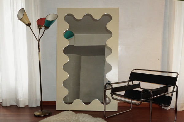 Curvy Wood Full-Length Mirror