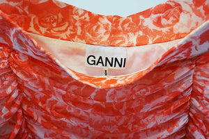 GANNI FLORAL SKIRT