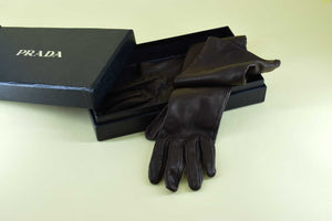 PRADA LEATHER OPERA LENGHT GLOVES