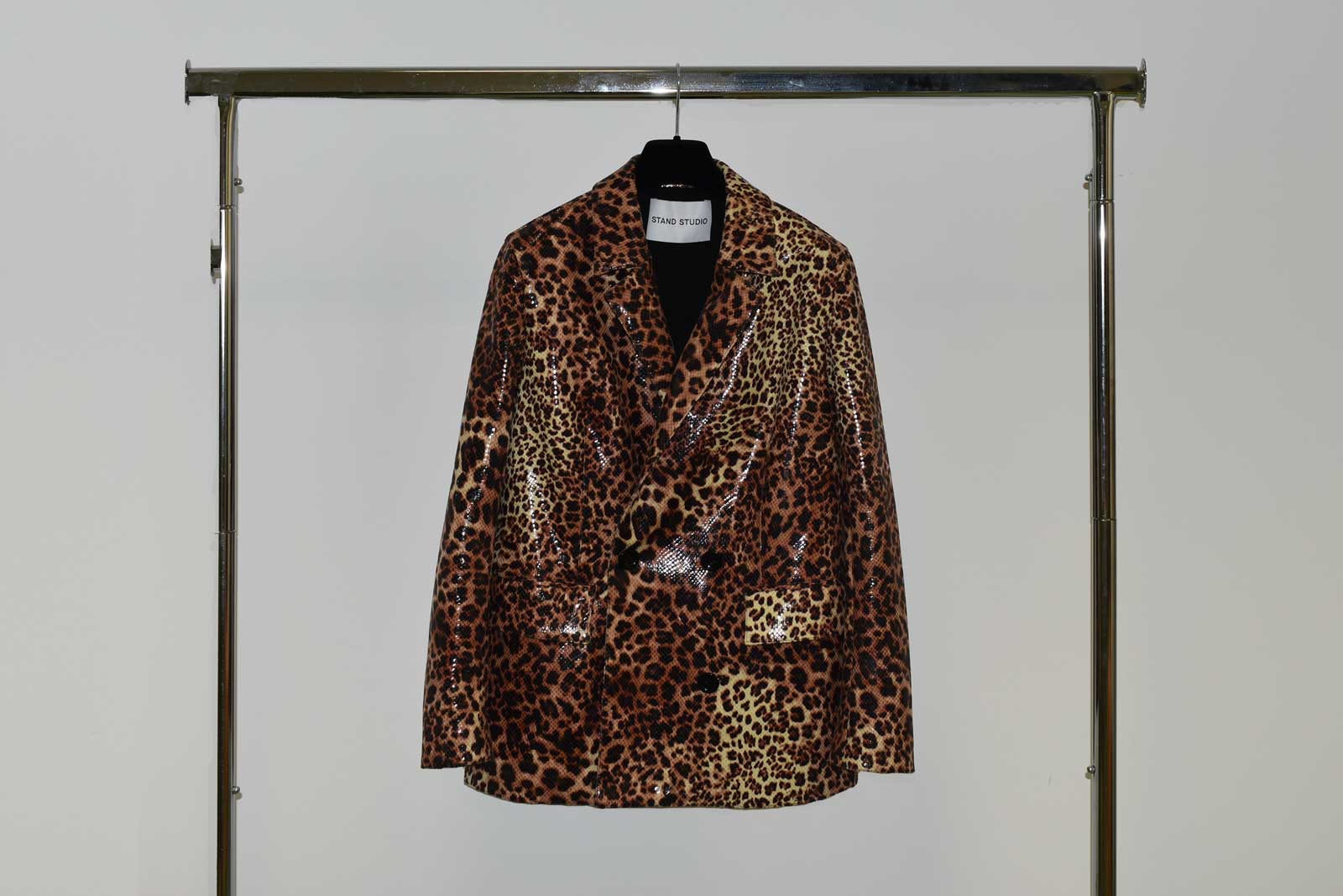 STAND STUDIO LEOPARD PRINT BLAZER