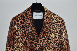 STAND STUDIO LEOPARD PRINT BLAZER