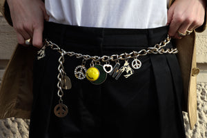 MOSCHINO GOLD CHAIM CHARM BELT