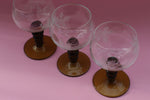 Load image into Gallery viewer, 60&#39;S WINE GLASSES WITH TRANSPARENT GRAPE LEAF MOTIF
