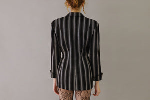 THIERRY MUGLER PINSTRIPED BLZER